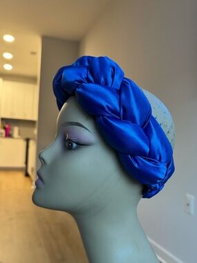 Blue Satin Braided Headband - Women Accessories